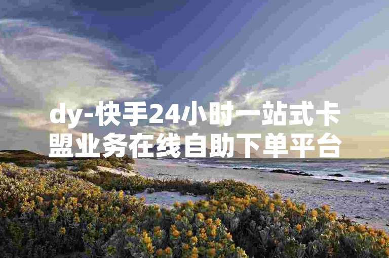 dy-快手24小时一站式卡盟业务在线自助下单平台