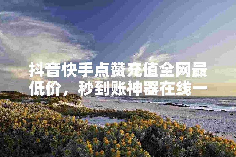 抖音快手点赞充值全网最低价，秒到账神器在线一键获取