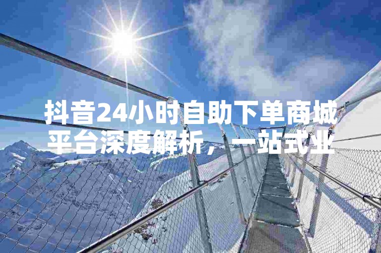 抖音24小时自助下单商城平台深度解析，一站式业务解决方案