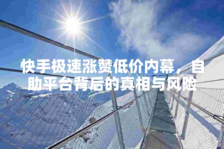 快手极速涨赞低价内幕，自助平台背后的真相与风险