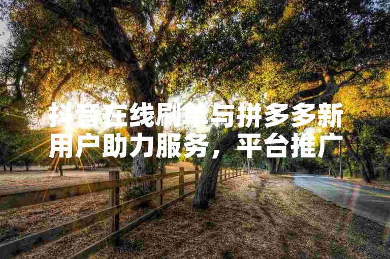 抖音在线刷单与拼多多新用户助力服务，平台推广真实性深度揭秘