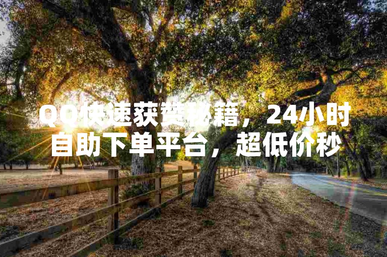 QQ快速获赞秘籍，24小时自助下单平台，超低价秒到账！