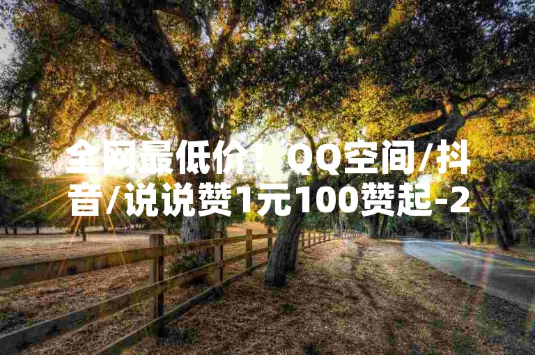 全网最低价！QQ空间/抖音/说说赞1元100赞起-24小时自助下单平台