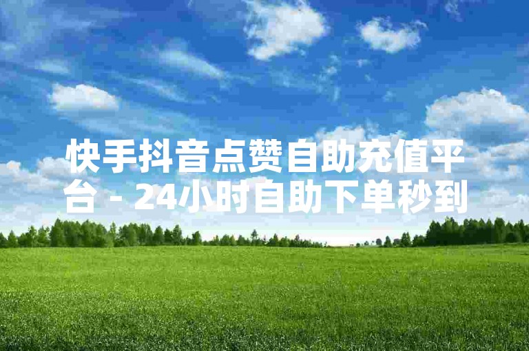 快手抖音点赞自助充值平台 - 24小时自助下单秒到账