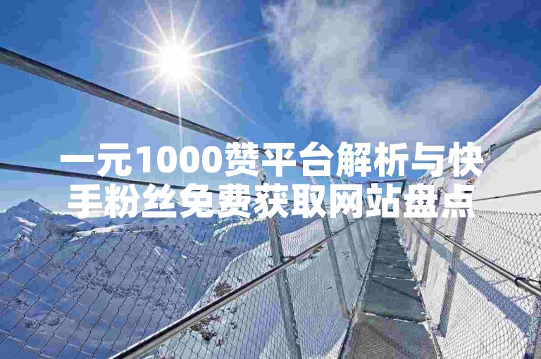 一元1000赞平台解析与快手粉丝免费获取网站盘点