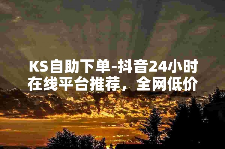 KS自助下单-抖音24小时在线平台推荐，全网低价直播不封号APP业务指南