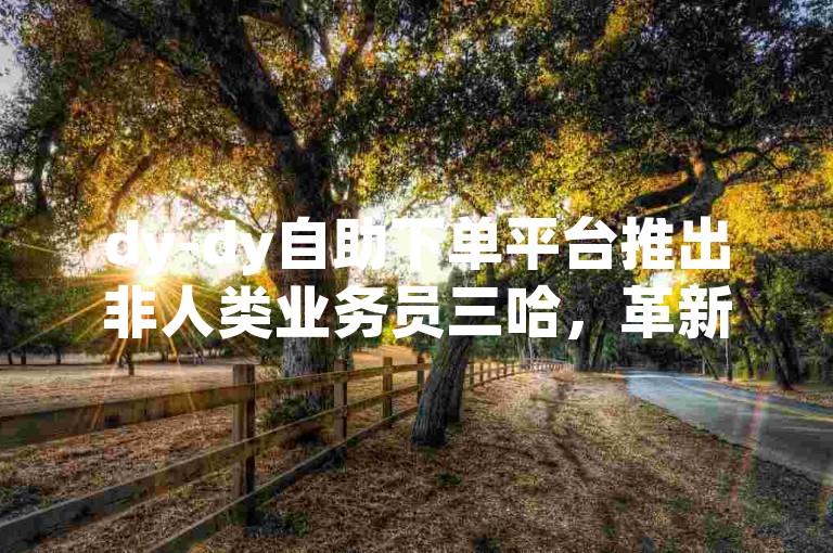 dy-dy自助下单平台推出非人类业务员三哈，革新自动化服务体验